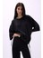 Bisiklet Yaka Oversize Siyah T-Shirt 4