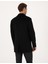 Erkek Siyah Slim Fit Kaşe Kaban 50314215-VR046 5