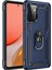 Newface Samsung Galaxy A72 Kılıf Sofya Yüzüklü Silikon Kapak - Lacivert 1