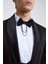 Ds Damat Slim Fit Siyah Armürlü Smokin Yelekli Takim Elbise 2