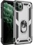 Newface iPhone 11 Pro Max Kılıf Sofya Yüzüklü Silikon Kapak - Gümüş 1