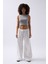 Halter Yaka Gri Crop 2