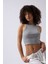 Halter Yaka Gri Crop 4