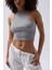 Halter Yaka Gri Crop 5