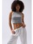 Halter Yaka Gri Crop 3