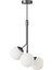 Luno 3 White Antique – Siyah Gövdeli Beyaz Camlı 3’lü Sarkıt Avize (60 Cm) 3
