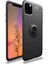 Newface iPhone 11 Pro Max Kılıf Range Yüzüklü Silikon - Siyah 1