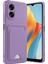 Newface Oppo A38 Kılıf Kelvin Kartvizitli Silikon - Lila 1