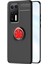 Newface Huawei P40 Kılıf Range Yüzüklü Silikon - Siyah-Kırmızı 1