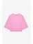VELA Kadın Esnek Kumaşlı Bisiklet Yaka Oversize Fit Pembe T-Shirt 3