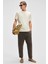 Mocassın Erkek %100 Pamuk Relaxed Fit Yuvarlak Yaka Kısa Kollu Sarı T-shirt 5