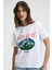 KARIVA Kadın Bisiklet Yaka Kısa Kollu Ön Baskı Detaylı Regular Fit Beyaz T-Shirt 3