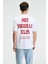 FRESH Erkek %100 Pamuk Oversize Fit Baskılı Kısa Kollu Yuvarlak Yakalı Beyaz T-Shirt 6