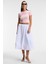 VELINA Kadın Bisiklet Yaka Kısa Kollu Önü Baskılı Slim Pembe T-Shirt 3