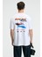 DELIGHT Erkek %100 Pamuk Oversize Fit Baskılı Kısa Kollu Yuvarlak Yakalı Beyaz T-Shirt 6