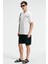 POP Erkek %100 Pamuk Oversize Fit Baskılı Kısa Kollu Yuvarlak Yakalı Ekru T-Shirt 4