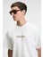 YUM Erkek Oversize Baskılı Yuvarlak Yaka Ekru T-Shirt 3