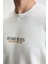 YUM Erkek Oversize Baskılı Yuvarlak Yaka Ekru T-Shirt 6