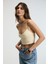 LUMINA Kadın İnce Ayar Askılı Slim Crop Sarı Atlet 4