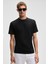 Mocassın Erkek %100 Pamuk Relaxed Fit Yuvarlak Yaka Kısa Kollu Siyah T-shirt 3