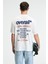 FEAST Erkek %100 Pamuk Oversize Fit Baskılı Kısa Kollu Yuvarlak Yakalı Ekru T-Shirt 1