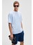 CHIC Erkek Relaxed Fit Dokulu Pamuk Kumaş Mavi T-Shirt 4
