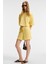 NUA Kadın Esnek Kumaşlı Kordonlu Comfort Fit Sarı Şort 1