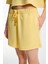 NUA Kadın Esnek Kumaşlı Kordonlu Comfort Fit Sarı Şort 2