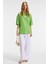 ZEYLINA Kadın %100 Pamuk Baskılı Regular Fit Kısa Kollu Bisiklet Yaka Yeşil T-Shirt 3