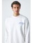Slowsunday Erkek Baskı Detaylı Comfort Fit Bisiklet Yaka Ekru T-Shirt 4