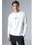 Outoffıce Erkek Baksı Detaylı Comfort Fit Bisiklet Yakalı Ekru T-Shirt 2