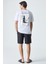 Martınellı Erkek Bisiklet Yaka Baskılı Kısa Kol Oversize Beyaz T-Shirt 6