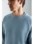 NARON Erkek Pamuk-Polyester Mavi Sweatshirt 5