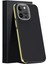 Joko iPhone 15 Pro Max Kılıf Aramid 600D Kevlar Karbon Fiber Magsafe Kapak - Sarı 2