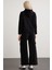 Kemberly Kadın Kapüşonlu Relaxed Kalıp Basic Siyah Sweatshirt 5