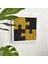 30X30 cm Puzzle Desenli Yosun Tablo | El Yapımı, Bakım Gerektirmeyen Doğal Duvar Dekoru | Sarı-Siyah Kontrastlı Bitki Sanatı 3