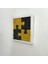 30X30 cm Puzzle Desenli Yosun Tablo | El Yapımı, Bakım Gerektirmeyen Doğal Duvar Dekoru | Sarı-Siyah Kontrastlı Bitki Sanatı 5