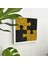 30X30 cm Puzzle Desenli Yosun Tablo | El Yapımı, Bakım Gerektirmeyen Doğal Duvar Dekoru | Sarı-Siyah Kontrastlı Bitki Sanatı 6