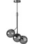 Luno 3 White Antique – Siyah Gövdeli Füme Camlı 3’lü Sarkıt Avize (60 Cm) 4