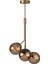 Luno 3 White Antique – Eskitme Gövdeli Bal Rengi Camlı 3’lü Sarkıt Avize (60 Cm) 3