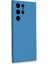 Newface Samsung Galaxy S23 Ultra Kılıf Nano Içi Kadife Silikon - Mavi 2