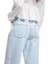 Pamuklu Düğmeli Cepli Normal Bel Crop Geniş Paça Jean Pantolon - Wide Leg Jean 3