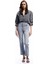 Yüksek Bel Dar Kalıp Düğmeli Cepli Ispanyol Paça Crop Jean Pantolon - Flare Jeans 1