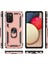 Newface Samsung Galaxy A03S Kılıf Sofya Yüzüklü Silikon Kapak - Rose 3