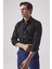 Ds Damat Slim Fit Siyah Düz Gömlek 1