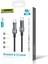 HM-540 Dijital Ekran Örgülü Hızlı Type-C To Type-C Şarj ve Data Kablosu, Estetik Tasarım, 60W 100CM, Andorid iPhone iPad Ipod Uyumlu, Siyah 2