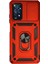 Newface Xiaomi Redmi Note 11 Pro Kılıf Pars Lens Yüzüklü Silikon - Kırmızı 1