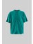 Erkek Basic Super Pamuklu Oversize Benetton Yeşili Tişört 5