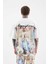 Erkek Baroque Style Painting Printed Oversize Ekru Tişört 4