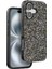 Onegif iPhone 16 Plus Bright Simli Kapak - Gümüş 1